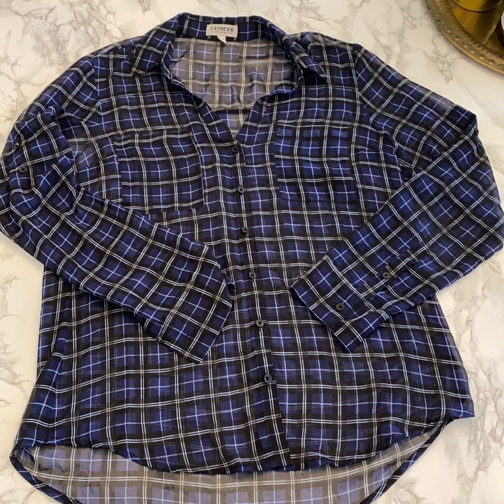 Express Sheer Button Up - image 1